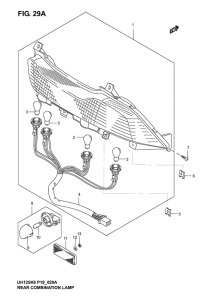 UH125 Rear comb lamp