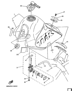 TT250R Топливный бак