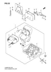 VL800 Задний комбинированный сигнал