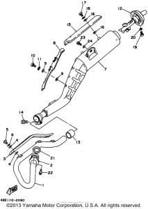 XT225G Выхлопная система