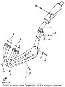 FZR600RD Выхлопная система