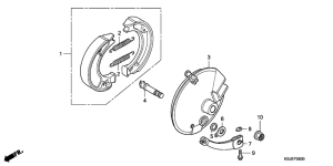 CRF100F Передний тормоз