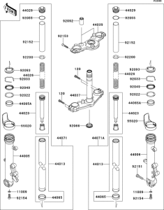 EX650 Передняя вилка