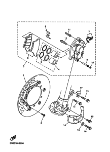 WR400F Передний суппорт