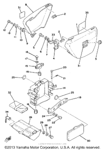 SR500F Side cover-battery box