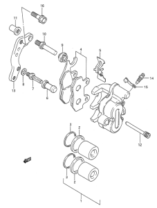 RMX250 Передний суппорт
