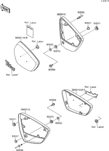 VN1500 Боковые обтекатели