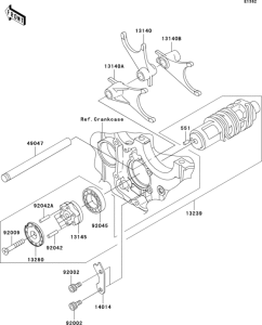 ZR1200 Валы и вилки переключения передач