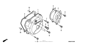 XR650R Крышка картера левая