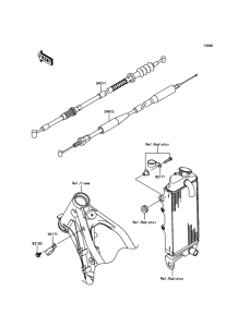KX100 Тросы управления