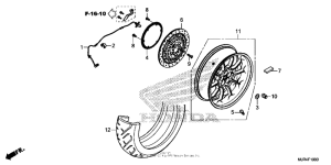 GL1800C Переднее колесо