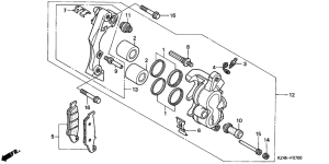 CR125R Передний суппорт