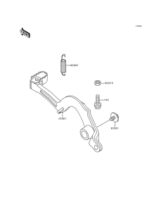 KX500 Педаль тормоза