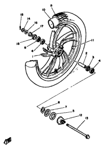 RD350LC Переднее колесо