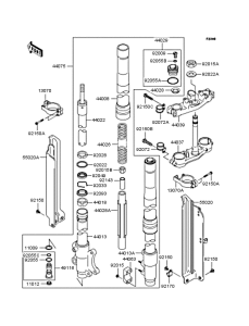 KLX250 Передняя вилка