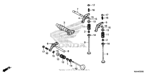 VT750C2B Camshaft valve (fr.)