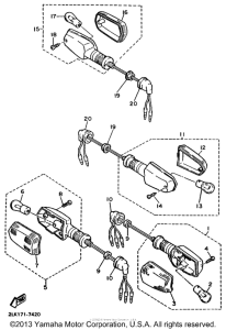 FZR750RU Поворотники