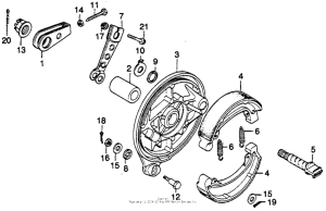 CB400 Задний тормоз