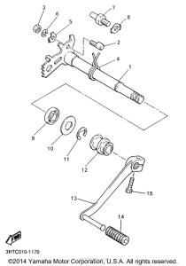 SR400 Вал переключения