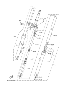 YB125SPD Передняя вилка