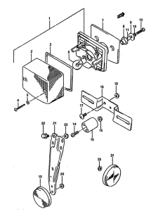 DR750 Задний комбинированный сигнал