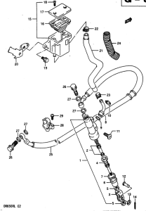 DR650 Задний тормозной цилиндр