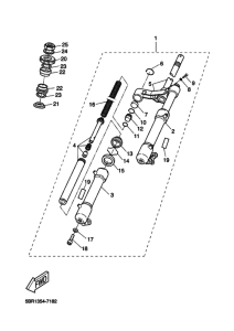 YQ50 Вилка передней оси