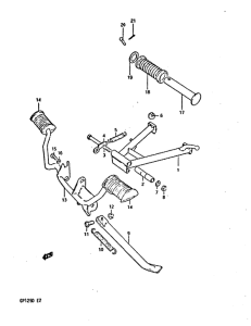 GP125 Stand - footrest