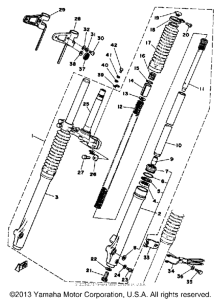 DT125F Передняя вилка