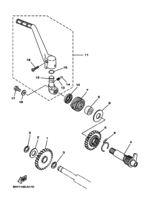 YZ125 YZ125R Стартер