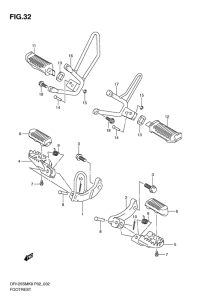 DR125 Подножки