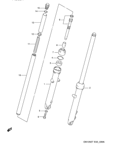 GN125 Передняя вилка