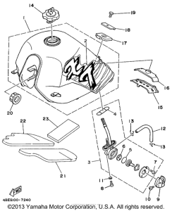 XT225LC Топливный бак