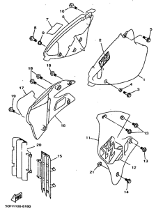 YZ125 Боковые обтекатели