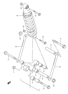 GSF1200S Втулки заднего рычага