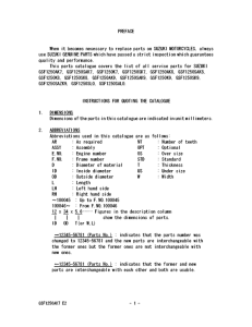 GSF1250S (ABS) Catalog preface