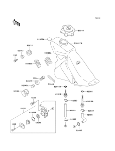 KLX250 Топливный бак