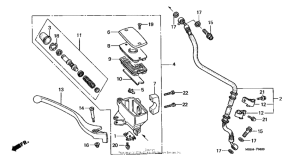 VT1100C3 Передний главный тормозной цилиндр