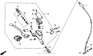 CR250R Fr. brake master cyl. 90-91