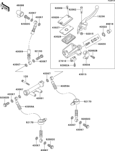 ZR550 Front master cylinder(zr550-b3 / b4)