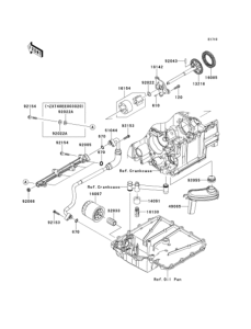 ZX1400 Масляный насос и фильтр