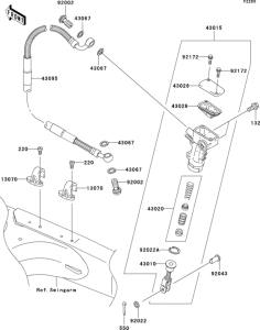 KX125 Задний торм цилиндр