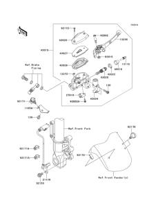 KLE650 Front master cylinder(b9f)