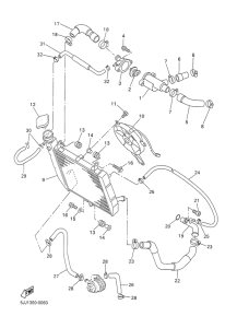 YZF-R1 Radiator. hose