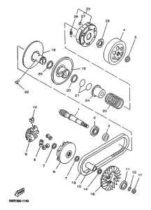 YP125D Сцепление