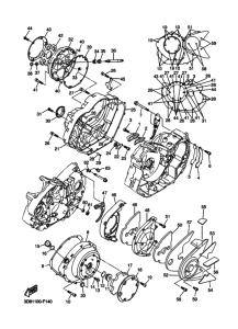 XVS1300A Crankcase cover ass`y  (v