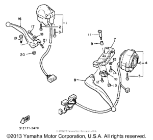 XJ900RK Рулевые переключатели