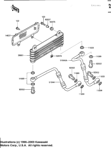 ZX600 Масляный радиатор