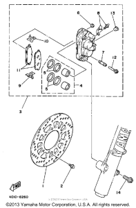 YZ125U Front brake-caliper