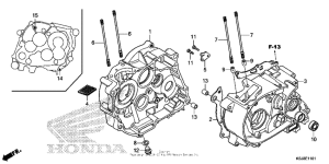 CRF100F Картер двигателя